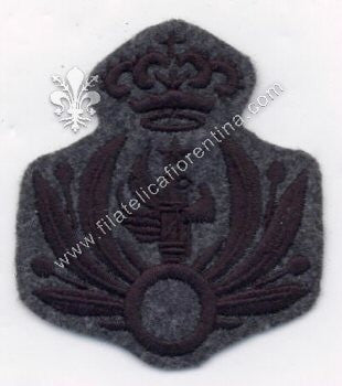 Fregio da  milite della Milizia della strada su grigio verde