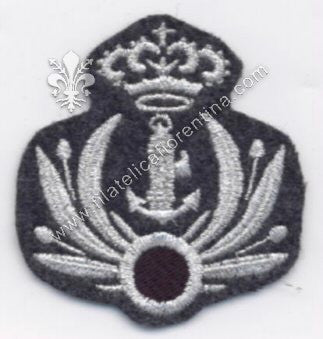 Fregio da sottufficiale della Milizia Portuaria- su fondo grigio verde