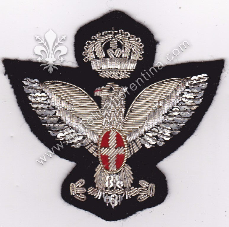 Fregio da Generale con ricamo in filo argentato