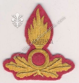 Fregio  dell' Esercito repubblicano - su fondo rosso