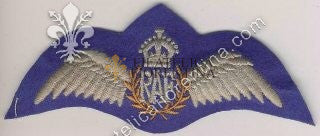Brevetto pilota della Royal Air Force K.C. - su fondo blu