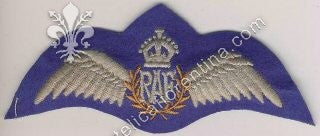 Brevetto pilota della Royal Air Force K.C. - su fondo blu