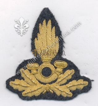 Fregio dell' Esercito Repubblicano da Ufficiale - su fondo grigio verde
