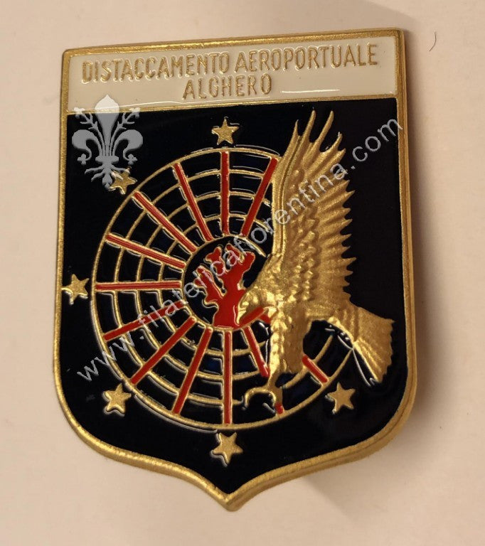 Distintivo " DISTACCAMENTO AEROPORTUALE ALGHERO " - Mod. marcato Granero