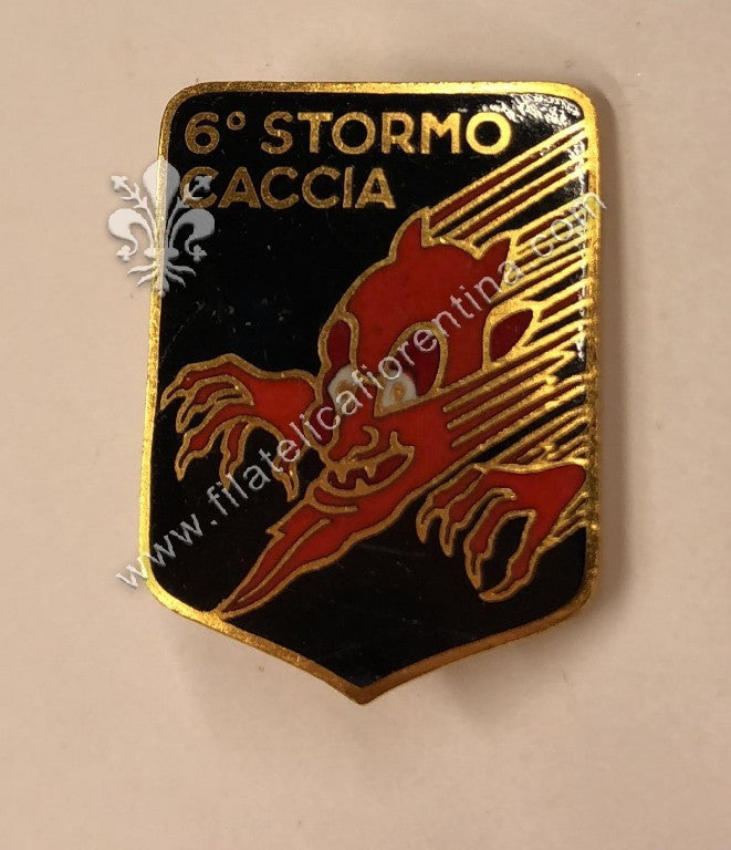 Distintivo del 6° STORMO CACCIA - in smalto marato S. Johnson
