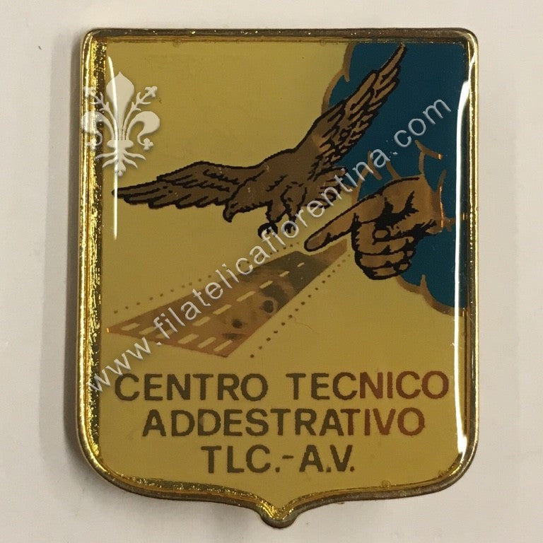 Distintivo del Centro Tecnico di Addestramento TLC - A.V. - mod. vetrificato