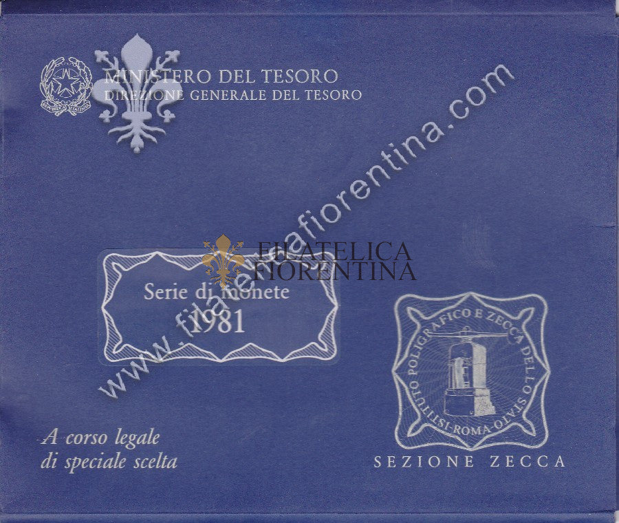 1981 - Confezione Zecca Italia - Tiratura 162.794