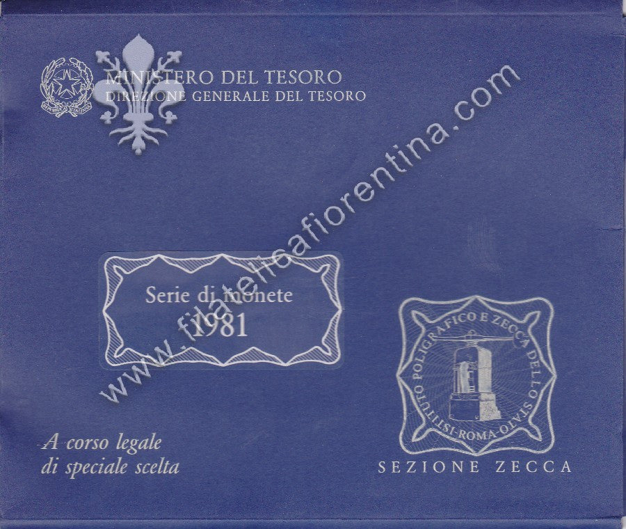 1981 - Confezione Zecca Italia - Tiratura 162.794