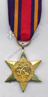 Medaglia "  The Burma Star  " - modello dorato