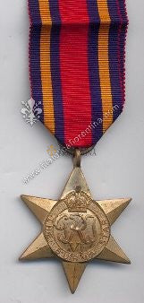 Medaglia "  The Burma Star  " - modello in bronzo