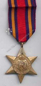 Medaglia "  The Burma Star  " - modello in bronzo