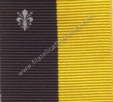 Nastrino nero e giallo Arma Artiglieria - Reggimenti Coloniali