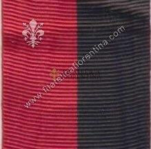 Nastrino rosso e nero per Camicie nere/ Bande coloniali / Reggimenti Coloniali