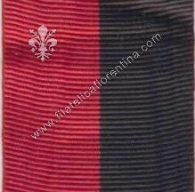Nastrino rosso e nero per Camicie nere/ Bande coloniali / Reggimenti Coloniali