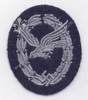 Brevetto da sottufficiale armiere di bordo su fondo grigio blu