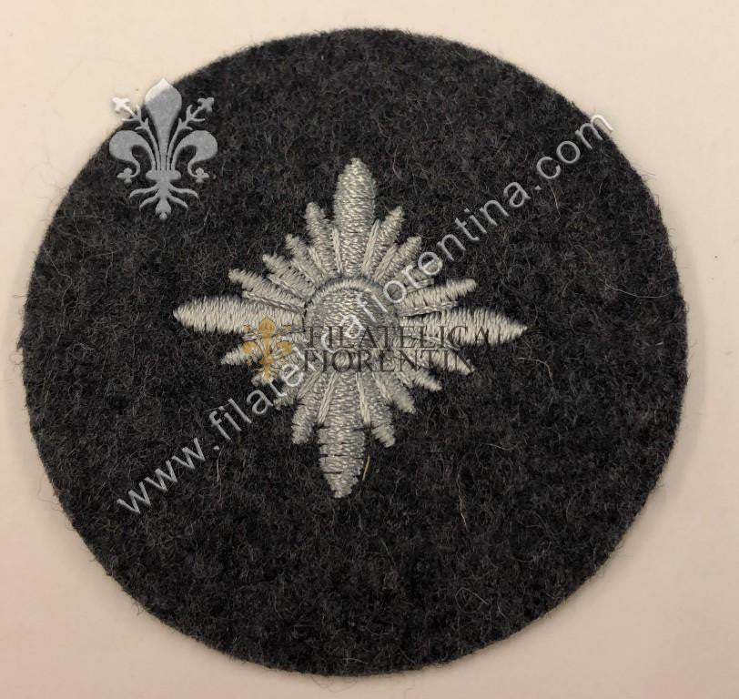 Grado da spalla da Soldato / Oberschutze - filo grigio su fondo grigio/blu