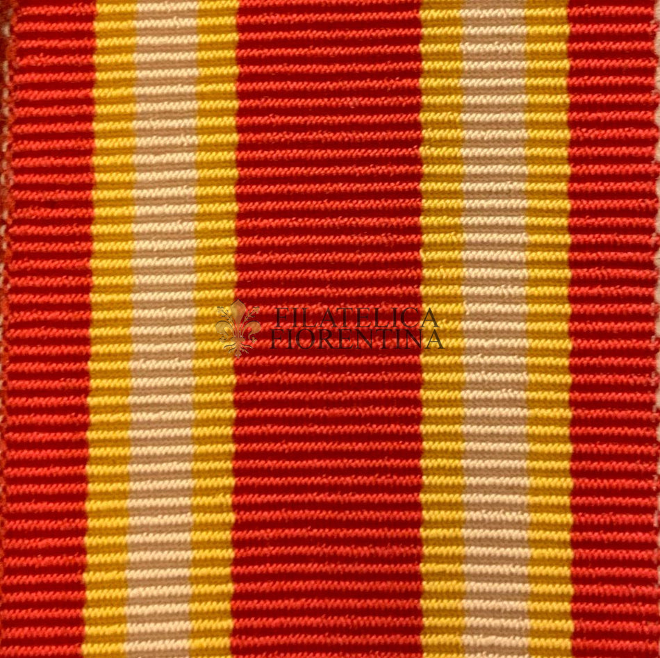 Nastrino per la medaglia Pontificia commemorativa della battaglia di Castelfidardo 1860
