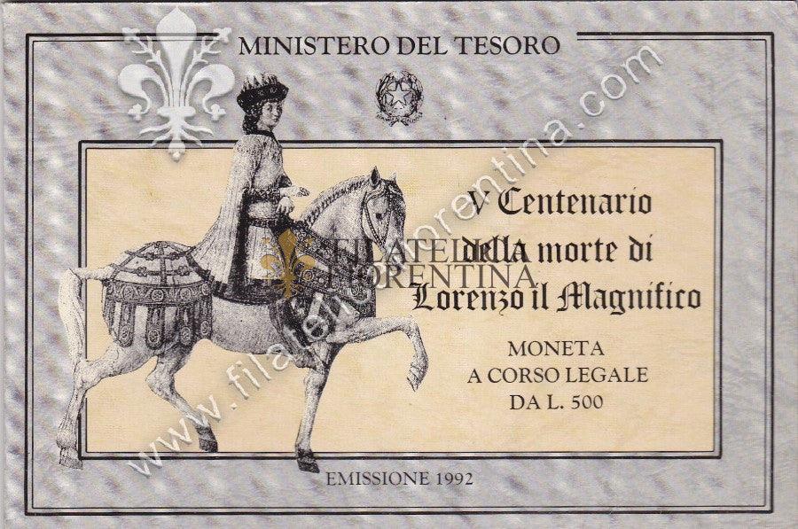 449 - V° Centenario della Morte di Lorenzo il Magnifico