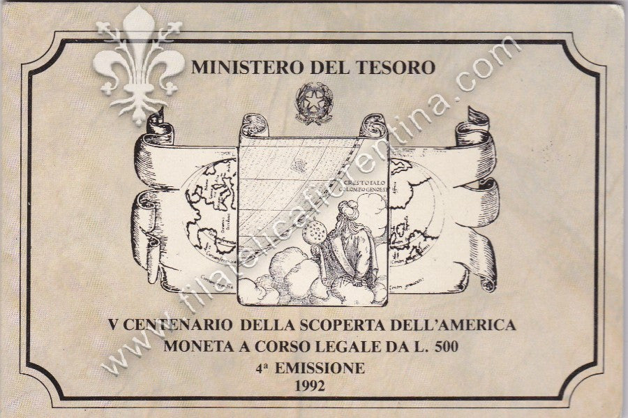 450 - V° Centenario della scoperta dell'America - 4^ Emissione