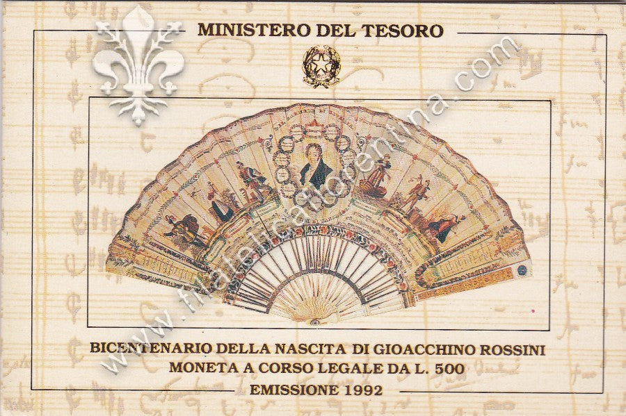 452 - Bicentenario della nascita di Gioacchino Rossini 1792/1992