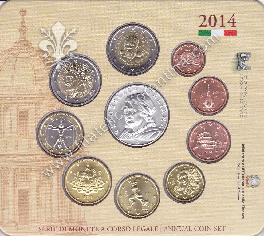 Serie Divisionale 2014 - con 5 € argento Bramante