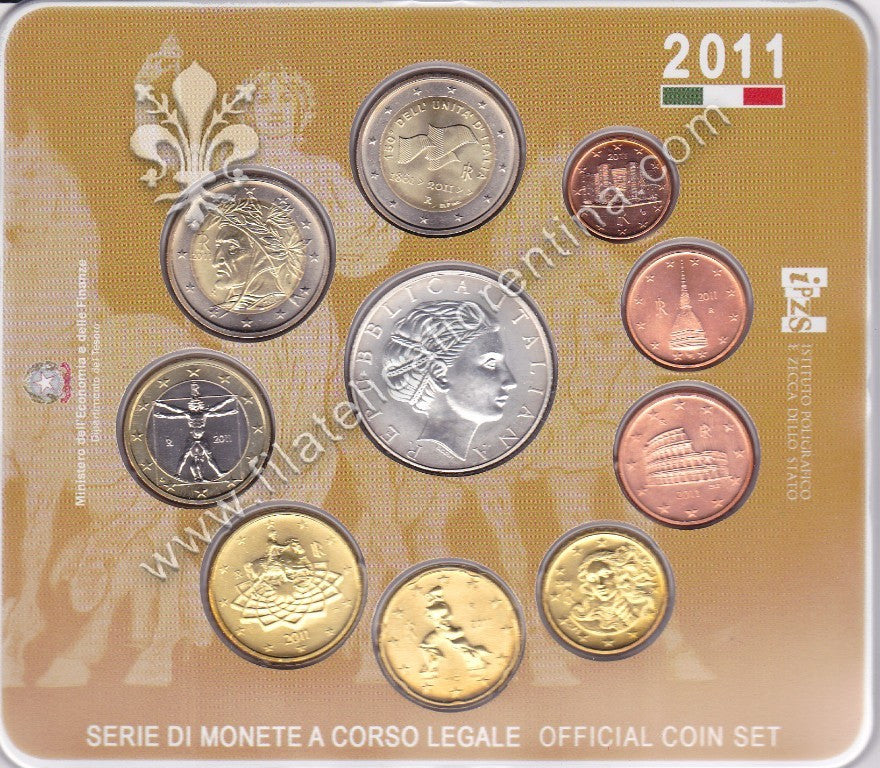 Serie Divisionale 2011 - con 5€ argento Unità d'Italia