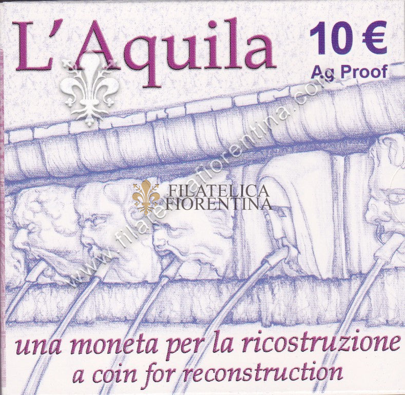 L'AQUILA una moneta per la ricostruzione - 2009 10 Euro