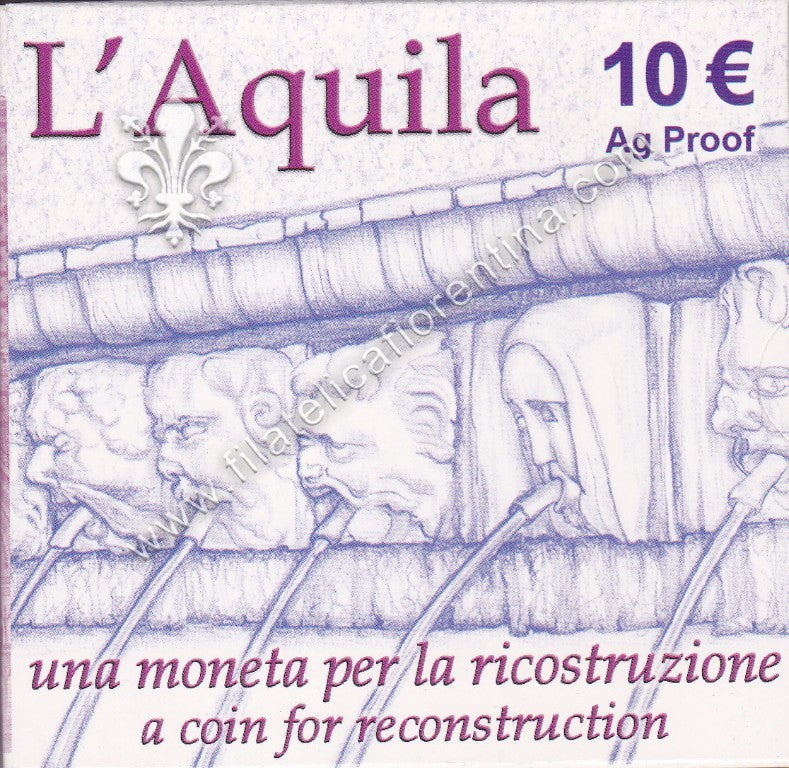 L'AQUILA una moneta per la ricostruzione - 2009 10 Euro