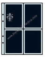 UNI - separatore carta nera / 4 TASCHE - Apertura in alto