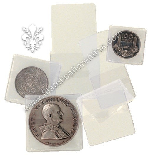 Bustine trasparenti con passante e chiusura - 70mm Confezione 100 pezzi