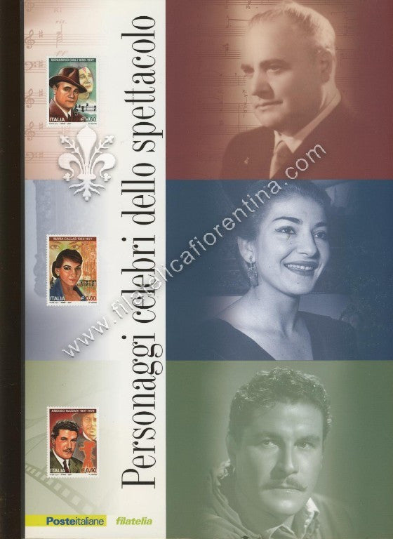 folder n. 163 " Personaggi celebri dello spettacolo " 2007