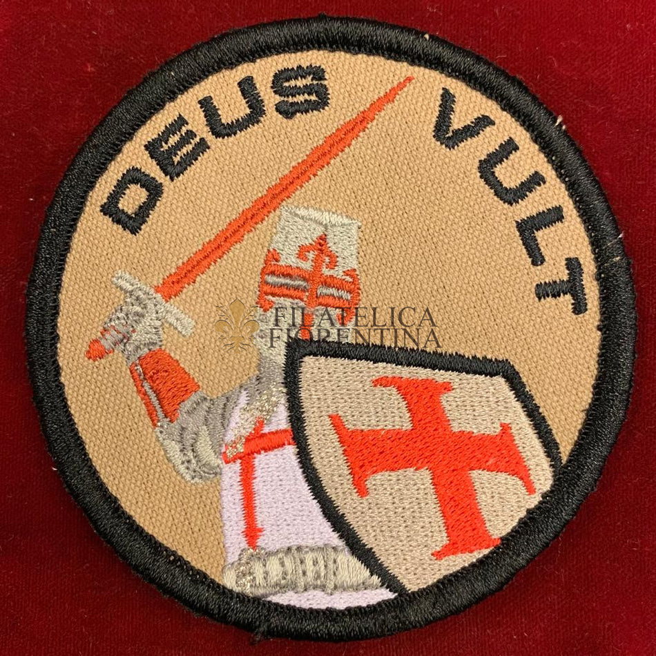 Distintivo con soldato crociato "Deus Vult" - Dio lo vuole