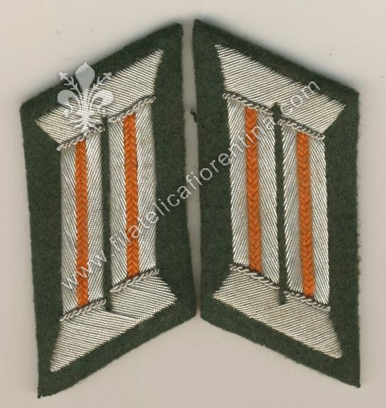 Mostrine Ufficiale Polizia Miilitare - waffenfarbe arancio