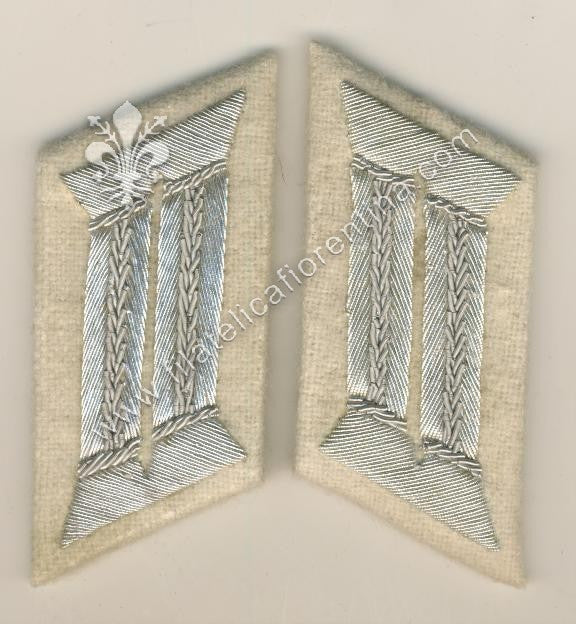 Mostrina da Ufficiale da waffenrock con waffenfarbe bianco - Fanteria