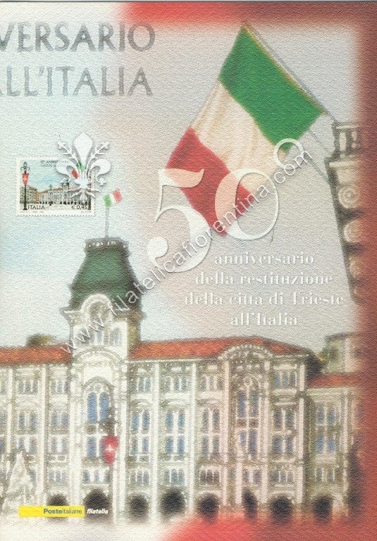 Folder n.92 " 50° DI TRIESTE ALL'ITALIA "