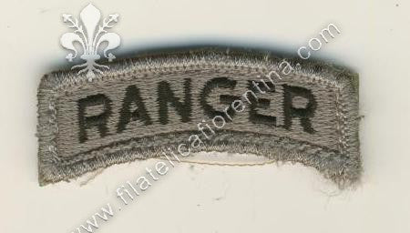 Scritta per spalla "RANGER" nero su grigio