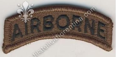 Scritta da spalla "AIRBORNE" marrone/verde