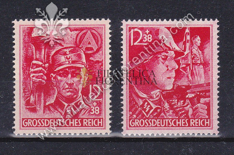Emissione di 2 francobolli in Onore delle SS e delle SS - 20 aprile 1945