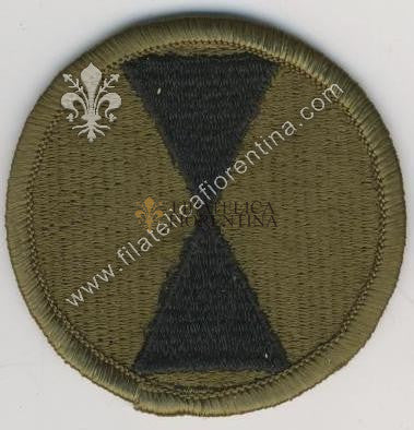 7th Infantry Division (United States) - nero su verde da combattimento