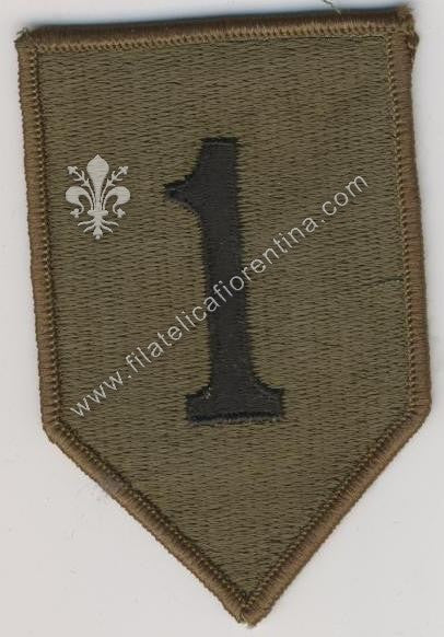 1^ Divisione "The Big Red One" nero su verde da combattimento