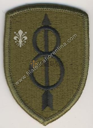 8th Infantry Division (United States Army) - nero su verde da combattimento