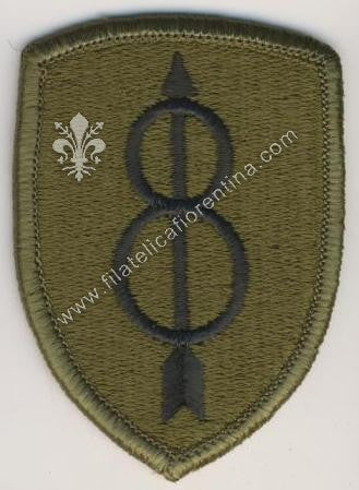 8th Infantry Division (United States Army) - nero su verde da combattimento