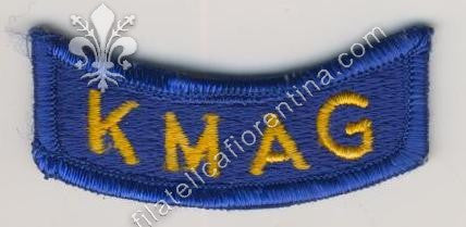 US ARMY KMAG - KOREA MILITARY ADVISORY GROUP (giallo su blu)