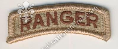 Scritta RANGER marrone su sabbia