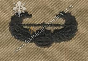 Distintivo Brevetto Air Assault - nero su sabbia desert