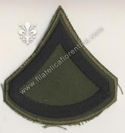 Gradi soldato di 1° classe nero su verde (coppia)