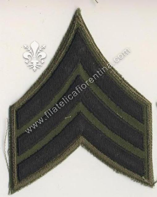 Gradi da sergente nero su verde (coppia)