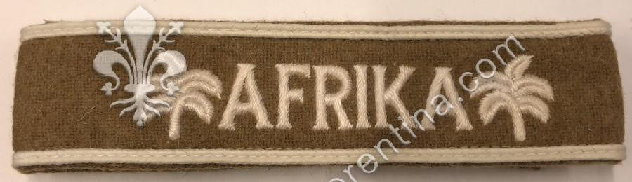Fascette da polso AFRIKA in panno da truppa - ricamato con filo bianco ALTA QUALITA'