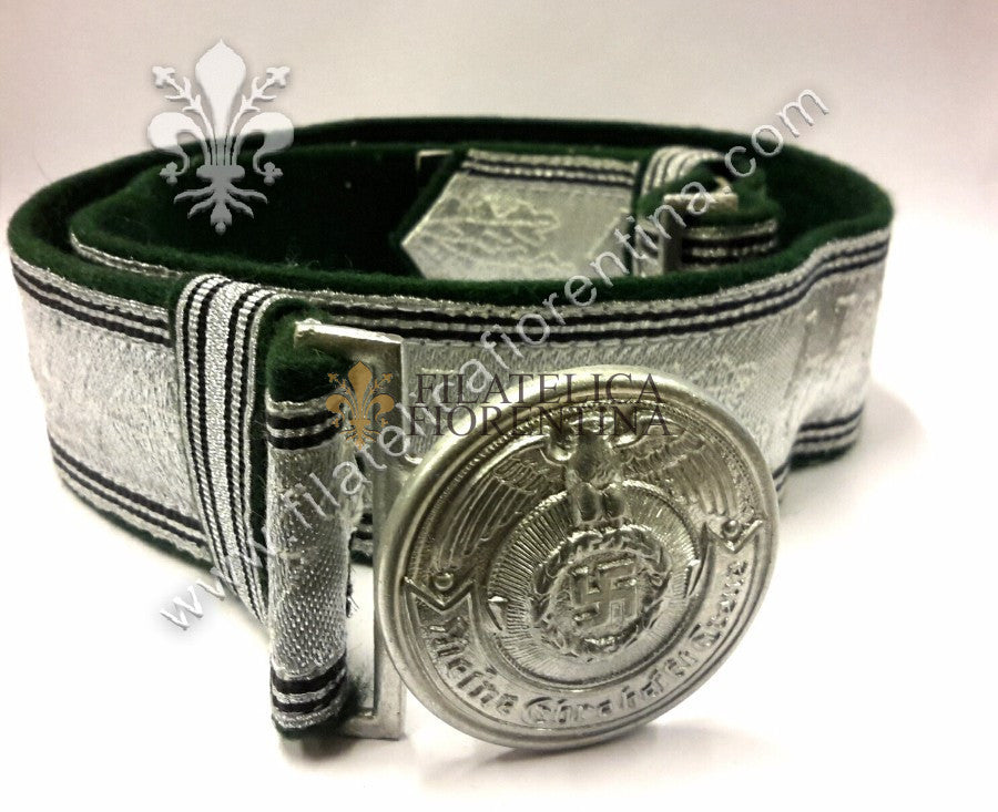 Cintura SS da ufficiale con fibbia -  interno verde size 110