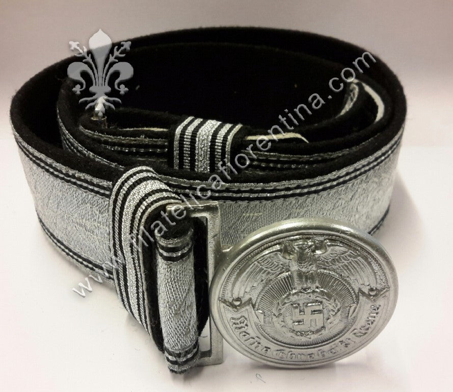 Cintura da ufficale con fibbia SS interno nero - size 110